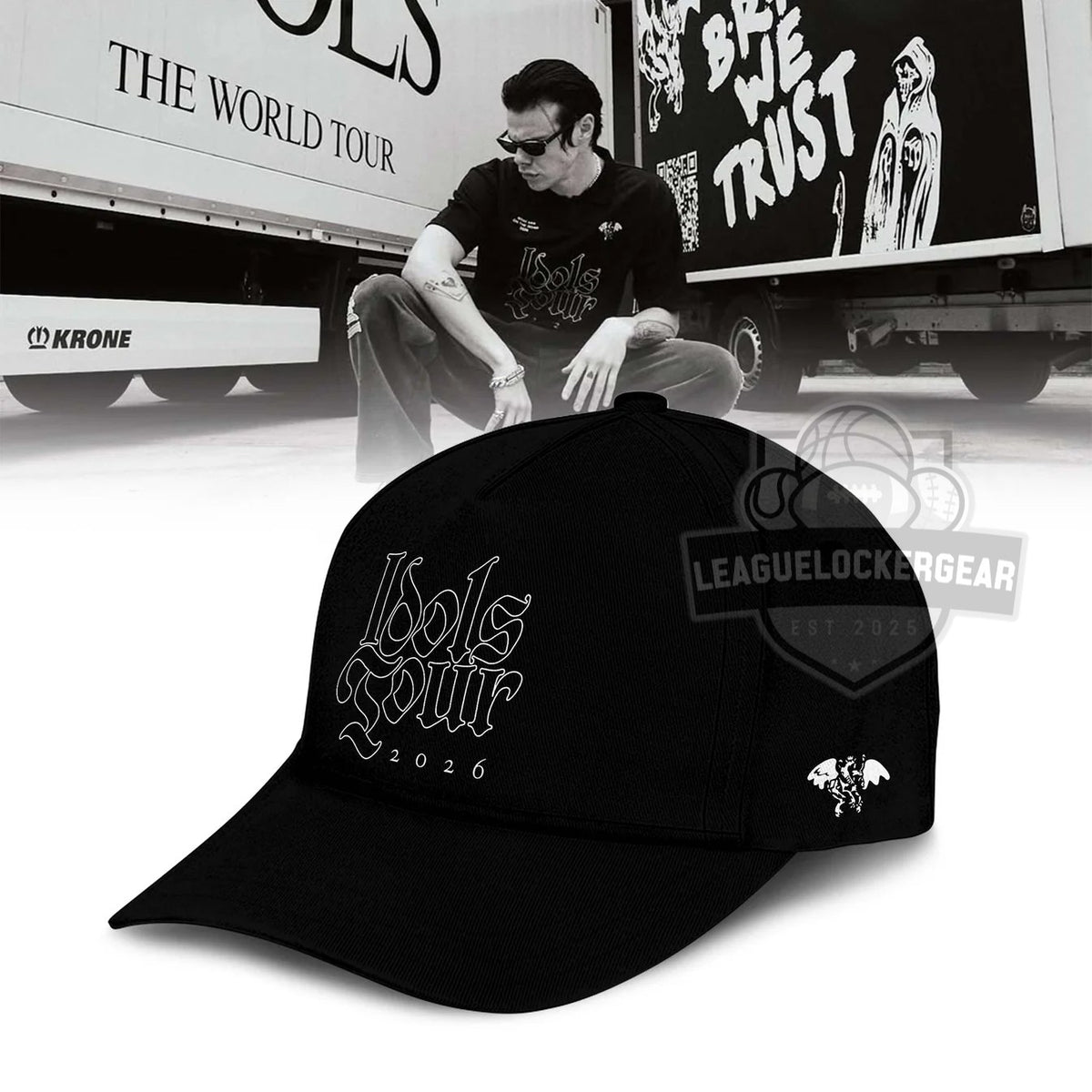 Yungblud Idols Tour 2026 Skull Crossbones T-Shirt - LeagueLockerGear