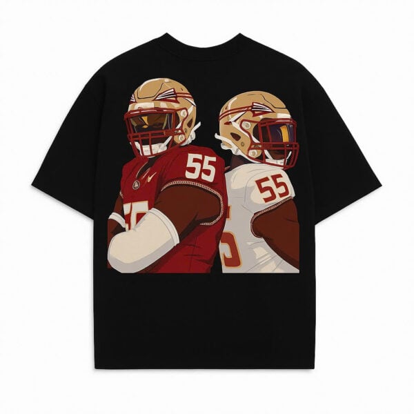 Maroon Florida State Football Graphic T-Shirt – Player #55 - LeagueLockerGear