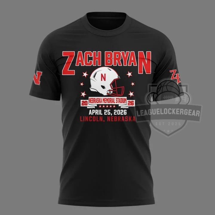 Zach Bryan Nebraska Memorial Stadium April 25 2026 T-Shirt - LeagueLockerGear